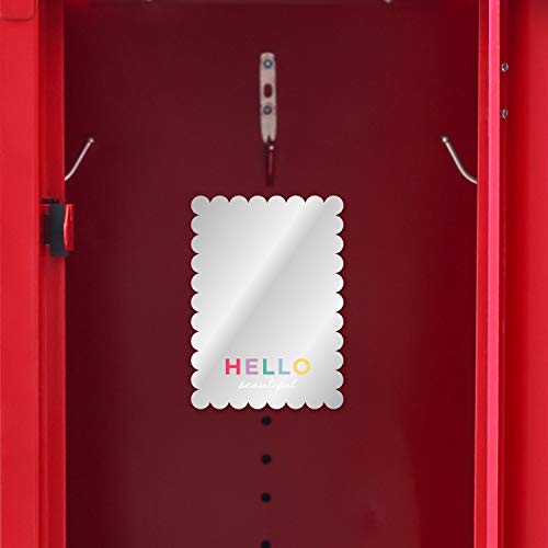 Canopy Street Hello Beautiful Magnetic Locker Mirror - Shatterproof 4.75 x 6.75 Inches, USA Made
