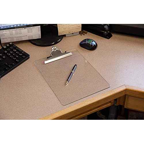 Plastic Transparent Clipboards (Set of 6) Multi Pack Clipboard | Strong 12.5 x 9 Inch | Holds 100 Sheets! Acrylic Clipboards with Big Clips | School Supplies for Kids, Teachers, College Students