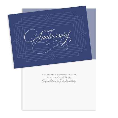 Hallmark Business 25 Pack Bulk Assorted Work Anniversary Cards (Fun & Professional)
