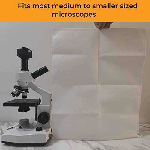 Microscope Dust Cover 15.5" x 18.5" (39.5cm x 48cm), White Fabric