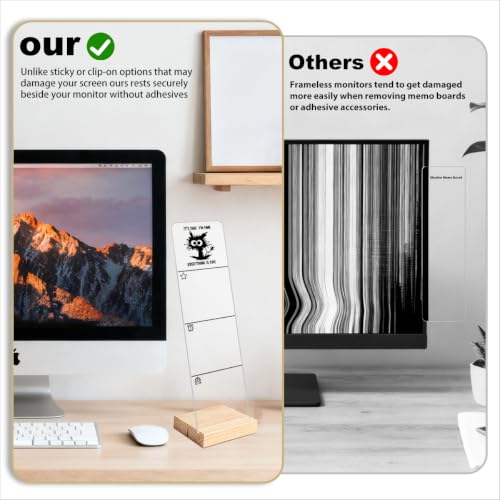 Everything Memo Board with Removable Wooden Base and 100 Sticky Notes - Office Desk Organizer