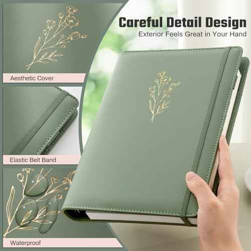 Aesthetic A5 Binder 6 Ring Refillable Notebook Planner Cover Small 0.8 Inch Loose Leaf Binder for Journaling or Collections Refillable Notebook Holder with Pocket