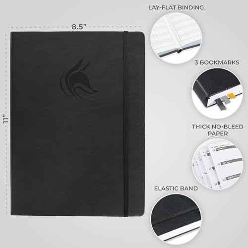 Clever Fox Planner PRO Dated (Jan 2026?Jan 2027) Weekly & Monthly Life Planner to Increase Productivity, Time Management and Hit Your Goals ? Organizer, Gratitude Journal ? A4 Size (Black)
