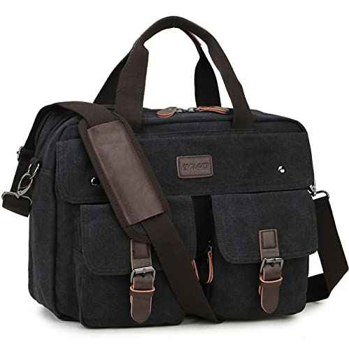 RAVUO Messenger Bag for Men, Water Resistant 15.6 17.3 Inch Laptop Briefcase Bag Casual Mens Satchel for Business