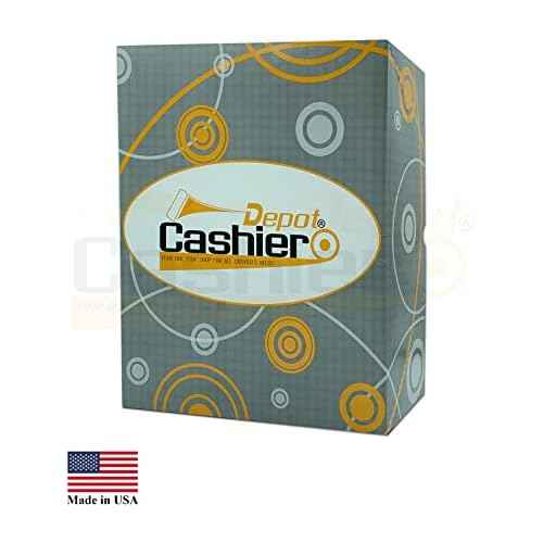 500 Cashier Depot - Cashier's Report Envelopes EZ400W, 4 1/8 x 9 1/2 Inch, White 24lb Paper, Gum Flap Closure, Cash Drop for Business Deposits, 500 Count