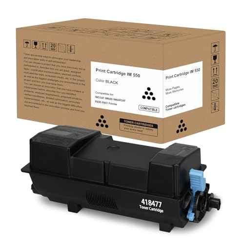 IM550 Black Toner Cartridge IM550 IM600 418477 Toner Cartridge Replacement for Ricoh IM550F IM600 IM600SRF P800 P801 Printer(1-Pack)