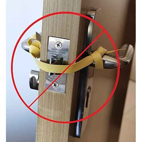 Lockdown Magnetic Strips Door Security Devices Thin Magnetic Strips School Office Emergency Easy Quick Lock Door Latch Yellow Text Version (30)