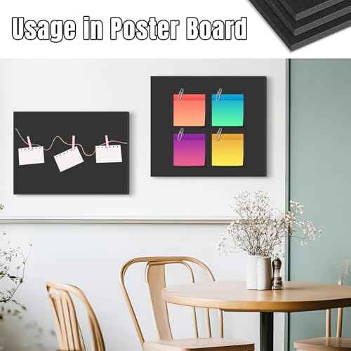 Golden State Art Foam Board 16x20-12 Pack - 1/8" Thick Black Poster Board Acid Free Foamboard for Paintings Prints, Art, Display, Crafts, Presentation and Projects