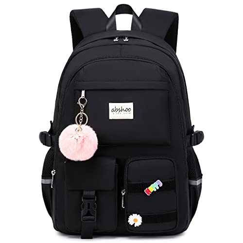 Abshoo Black Student Laptop Backpack for College & Teens, Large Daypack