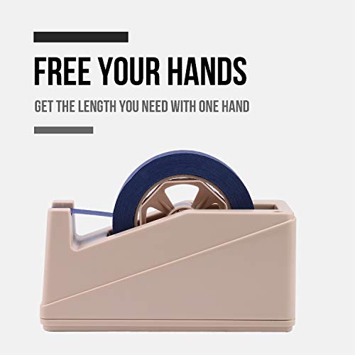 Lichamp Desktop Tape Dispenser with 3in Core – 8 x 3 x 3.8 in, Non-Skid Base