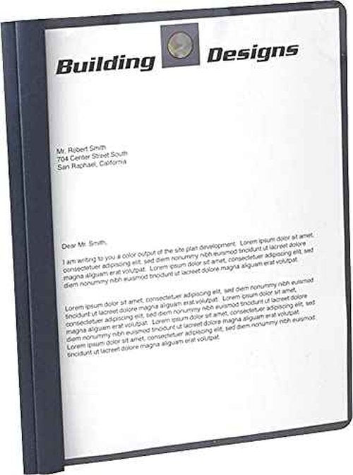 Oxford Clear Front Report Covers, Dark Blue, Letter Size, 25 per Box (55838EE)