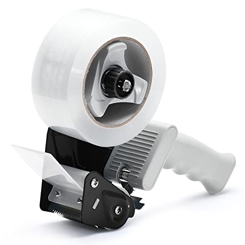 Pacific Mailer 2-Inch Packing Tape Dispenser Gun — Side-Loading, Heavy-Duty Black