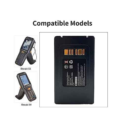 6800mAh Replacement Barcode Scanner Battery fo Datalogic Skorpio X3 X4 Series fits Part no BT-0016 94ACC0046 94ACC0048