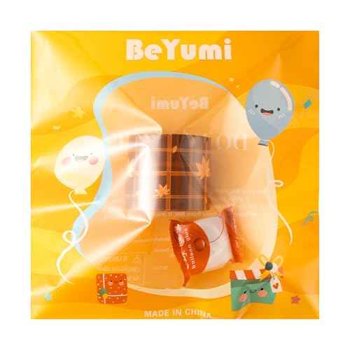 BeYumi Fall Plaid Border Trim - 65ft Fall Maple Leaves Plaid Scalloped Rolled Border Trim Autumn Thanksgiving Brown Bulletin Board Set Harvest Party Decor Classroom Office Chalkboard Door Decoration