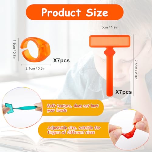 21Pcs Dyslexia & ADHD Reading Tools for Kids with Animal Highlight Bookmarks & Guided Strips