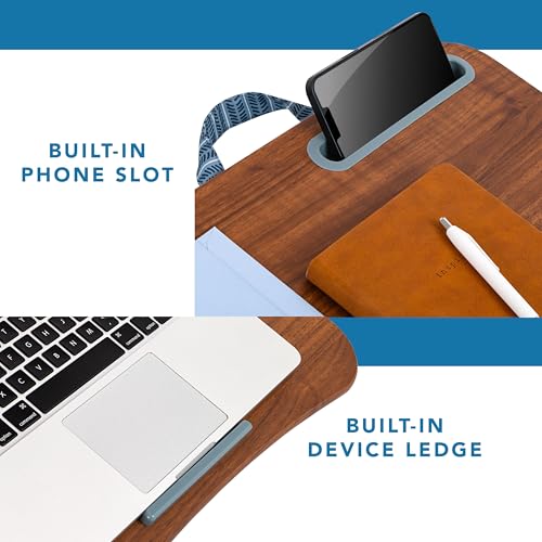 LapGear Arrow Stripes Designer Lap Desk for 15.6 Inch Laptops – Portable, Cushioned Work Surface with Phone Slot – Single Set with Optional Storage Basket