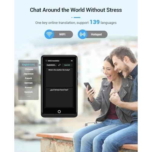 Language Translator Device,AI Inteligente Translator 2025,Support 139 Languages and Accents Portable Instant Translation with 4.1¡±Screen,Upgraded Chip,16GB Storage Space for Travel Business Learning