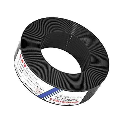 100M(328ft) Pure Copper Multi-Strand Telephone Line RJ11 Communication 6-Core Indoor Connecting Line Flat Line, Black