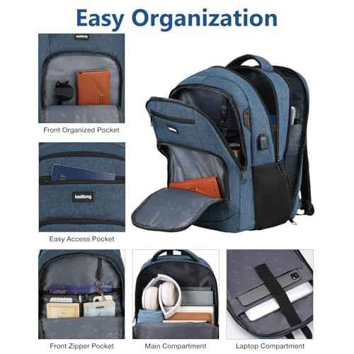 17,3 Inch Laptop Backpack for Men,School Bookbag for Teens Boys with USB Port for College Business