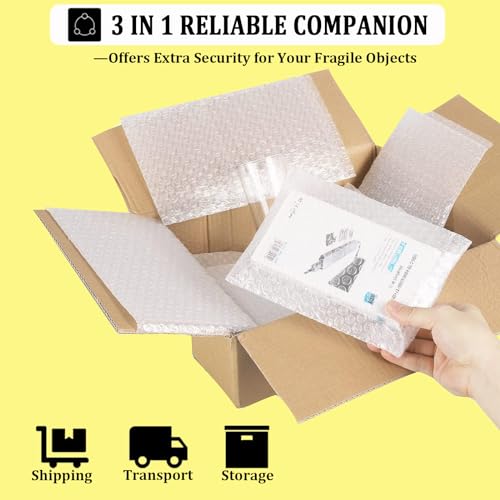 AYAYGD 20Pcs 18x22 Inch Large Clear Bubble Pouches Wrap Bag - Double Walled Protective Shipping Packaging