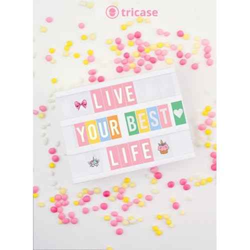 Pink Cinema Light Box with 312 Letters, Emojis & 3 Markers - Led Light Box Sign for Home & Pink Room Decor - Premium Light Up Letter Board - Best Gift Idea for Women & Girls on Christmas or Birthdays