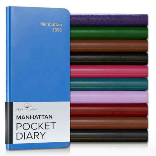 Per Annum Manhattan City Diary Planner 2026 - Hudson Blue - 7x3.25"