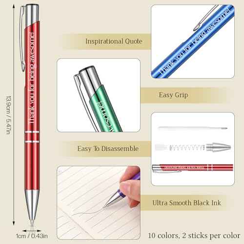 Colarr 40 Pcs Employee Appreciation Gifts Bulk Inspirational Notebook A6 PU Leather Journal Motivational Pen Thank You Gift for Staff Team Coworker Teacher Office(Vivid Colors,Difference Maker)