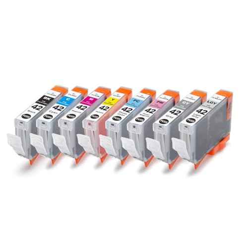 Compatible CLI 42 Cli-42 CLI42 Ink Cartridges for use on Canon Pixma Pro100 Pro-100 Printer,High Yield Combo Pack