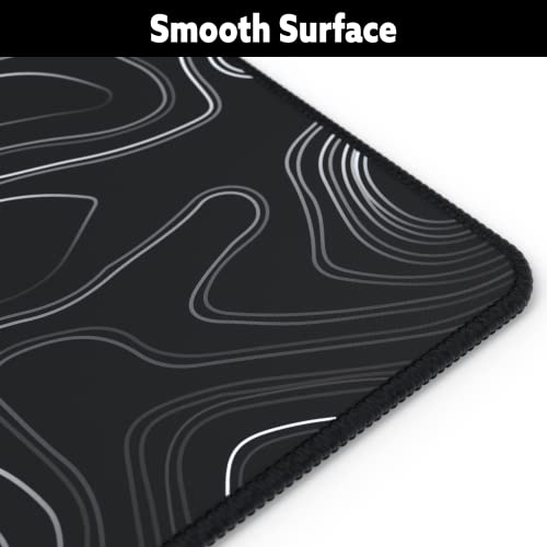 Gamer Boss - Gaming Mouse Pad - 60 x 30 Inches - 4mm Thick with Stitched Edges, Non-Slip Rubber Base, Premium Cloth Mousepad, Desk Mat for Laptop, Keyboard, Computer & PC (Giga, Topographic)