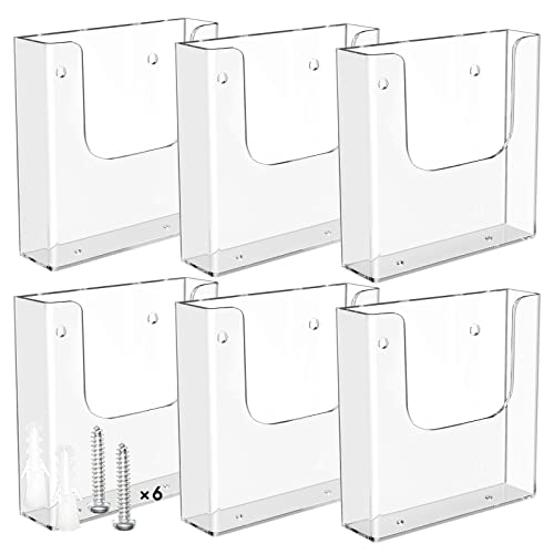 MaxGear Brochure Holder 6x9 inch Acrylic Pamphlet Holder Clear Plastic Flyer Holder Wall Mount for Ofiice, School, Exhibition, 3 Pack
