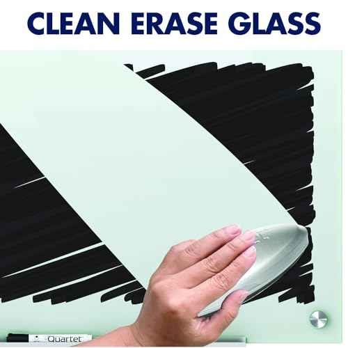 Quartet Magnetic Glass Dry Erase White Board, 48''W x 36''H Whiteboard, Infinity Frameless Mounting, White Surface (G4836W)