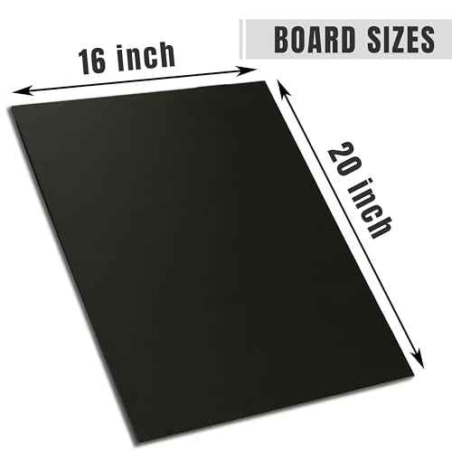 10 Pack 16x20¡®¡¯ Black Foam Board, ZJCEASER Black Poster Board, 3/16" Thick Art Foam Core for DIY, Signboards, Painting, University Displays, Education Projects, Framing