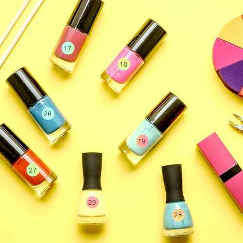 Small Round Number Stickers - 1-100, 5 Sheets Self-Adhesive Labels for Office, Home, Kitchen, Classroom
