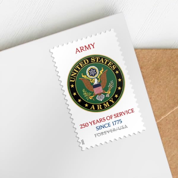 U.S. Army 250th Anniversary Forever Postage Stamps Sheet of 20 - Collectible USPS First-Class Mail