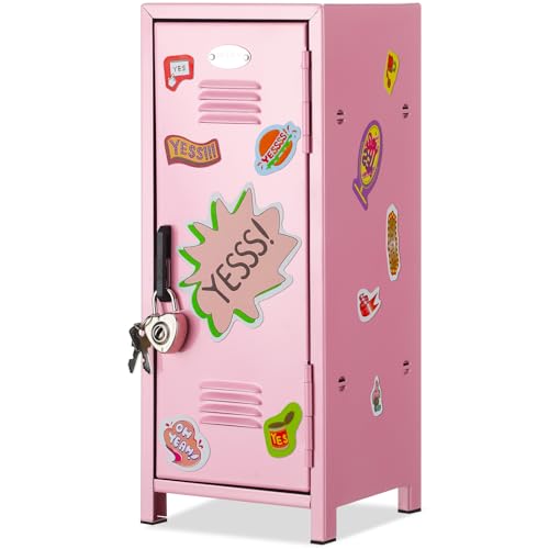 Vercraft Mini Locker with Lock Keys Stickers 10.8inch Small Storage