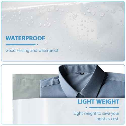 NB 9x12 Inch ? 1000 Pcs White Poly Mailers Strong Adhesive Self-Seal Shipping Envelopes, Tear & Water Resistant Packaging for E-Commerce and Small Business