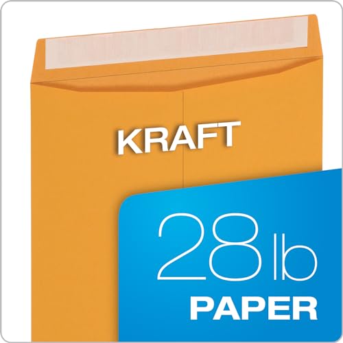 Columbian 10x13 Self Seal Catalog Envelopes Brown Kraft 28 lb 100 Pack