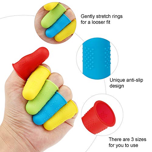 32 Pcs Silicone Finger Tips Protectors for Sewing Crafts and Hot Glue