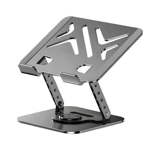 Laptop Stand, Laptop Stand for Desk with 360¡Æ Rotating Base, Ergonomic Laptop Riser for Desk with Adjustable Height, Heat Dissipation, Fits with All Laptops 10-17.3"
