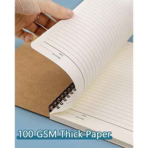 Dynta Spiral Notebooks A5 Lined 20Pcs College Ruled Journals for Work, School and Travel, Good for Students and Office 120 Pages/60 Sheets