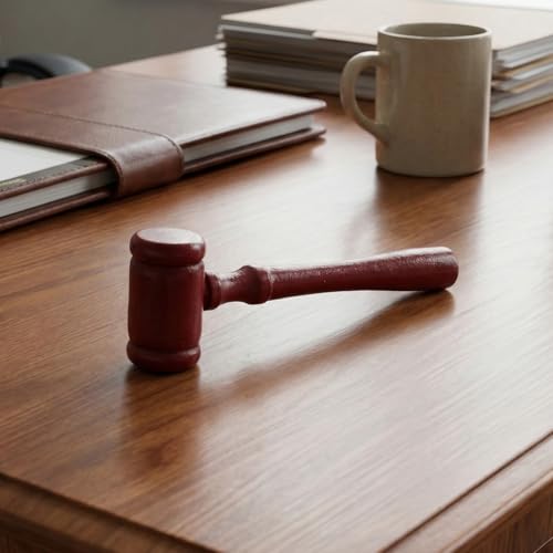 Mini Wooden Judge Gavel Set - Handcrafted Courtroom Mallets for Meetings & Auctions
