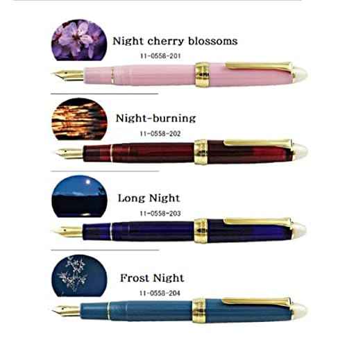 Shikiori Moonlit Night Water Surface Night-burning Fine Point 11-0558-202 With Kanji LOVE Sticker, Red, 5.78 x 0.47 x 0.39 in