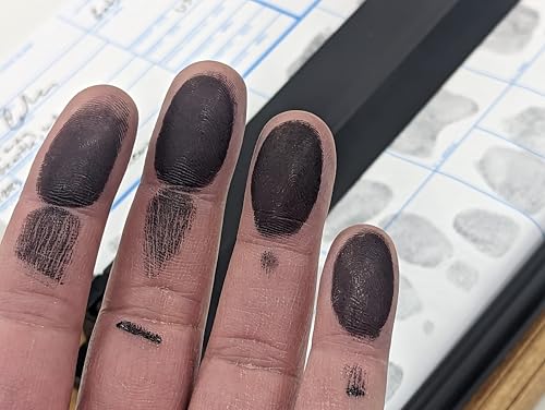 Crime Scene Fingerprint Ink Pad XL Size - Professional Porelon Ink for Forensics