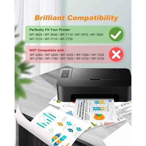 MILEKO 252XL Ink Cartridges Remanufactured for Epson 252 Ink Cartridge 252 XL T252XL T252 Use for Workforce WF-3640 WF-7720 WF-3620 WF-7710 WF-7620 WF-7610 Printer (Black Magenta Yellow Cyan, 4-Pack)