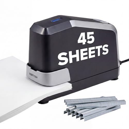 Bostitch Heavy Duty Electric Stapler 45-Sheet Capacity, 1-Pack, No-Jam, Fast Stapling