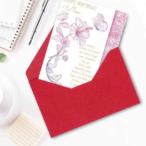 Niece Birthday Card, Unique Birthday Cards for Niece,Adult Gifts from Aunt