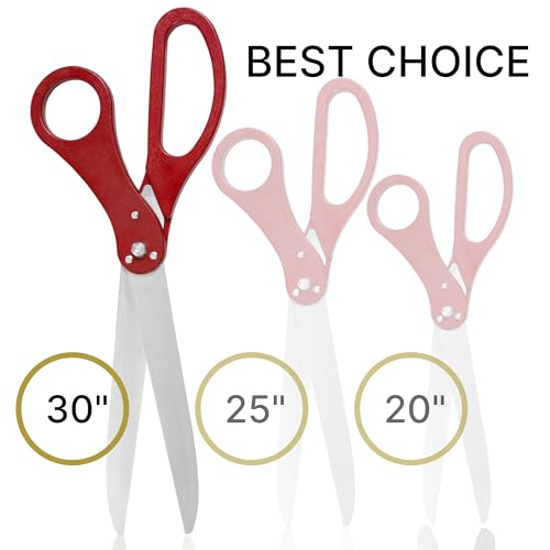 Oversized Ribbon Cutting Scissors - 30 Inch Large Red Scissors for Grand Opening Ceremonies Big Ribbon Cutting Shears For Special Events Business Opening and Inaugurations