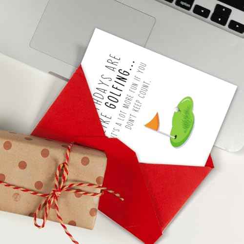 Funny Golf Birthday Card for Men Women,Happy Birthday Gift for Golfer,Golf Birthday Card for Husband Boyfriend Dad Brother boss