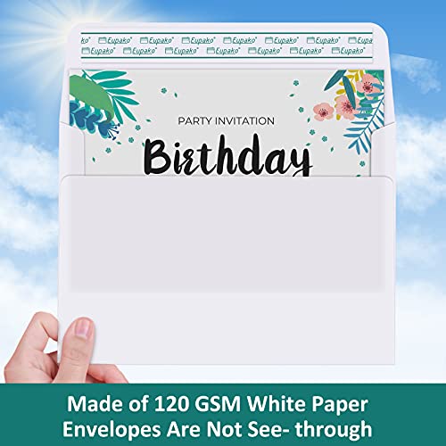 Eupako A2 White Paper Envelopes 4.375x5.75 Inches - Self Seal Invitation Pack of 100