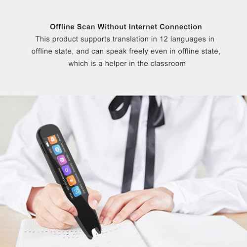 Translation Pen, Multipurpose Translation Pen with 134 Langage, 3.7in Screen Intelligent Recording Online Offline Language Translator Device for Travel Study Business